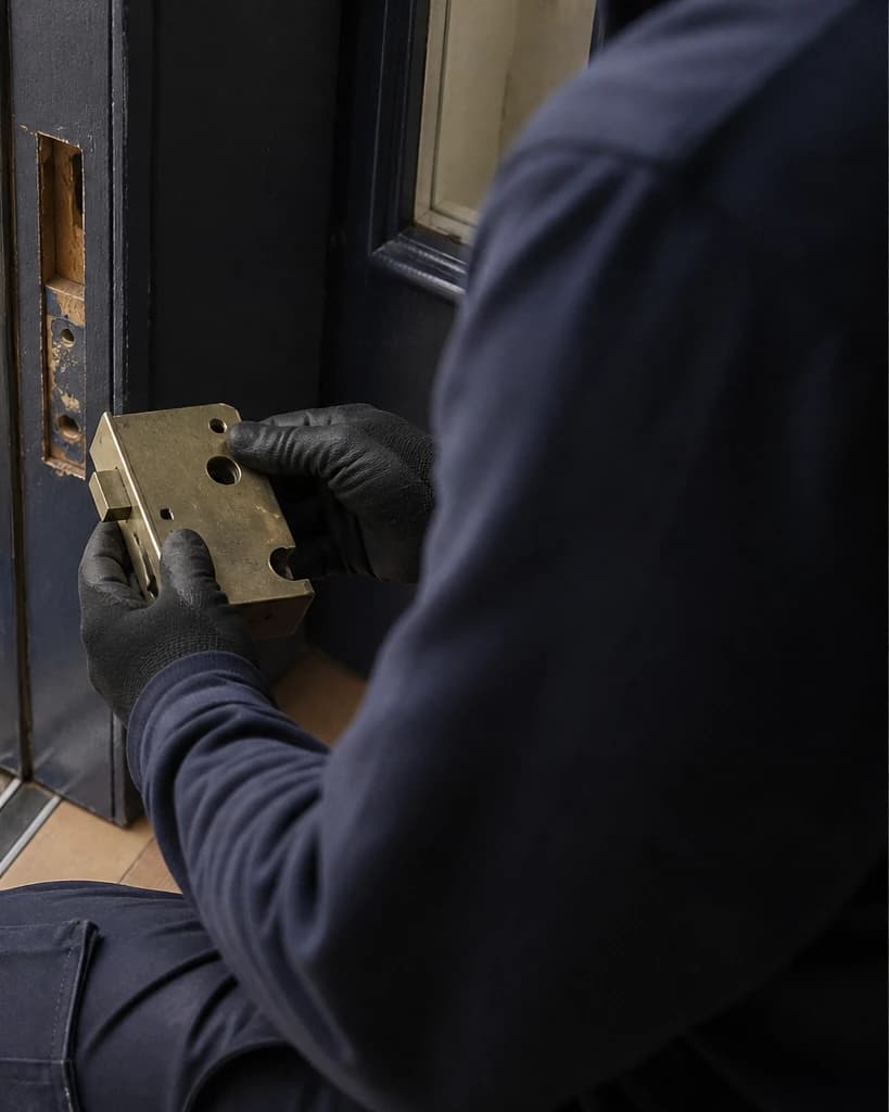 Residential Locksmith being carried out by a locksmith