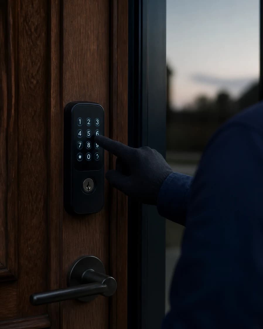 Smart Locks being carried out by a locksmith